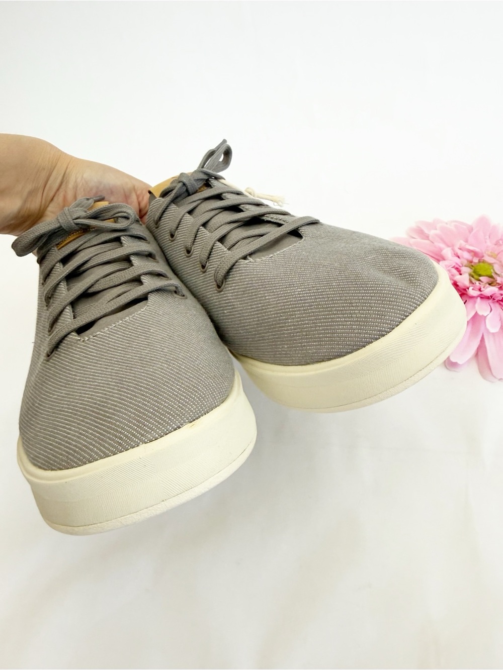 Olukai Ki'ihele Li Slip On Sneakers Drop Heel Fog Grey Casual Everyday Shoes - Picture 5 of 14